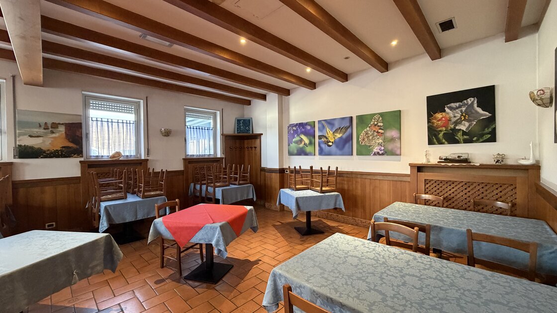 Gut eingeführtes Restaurant mit großer Terrasse