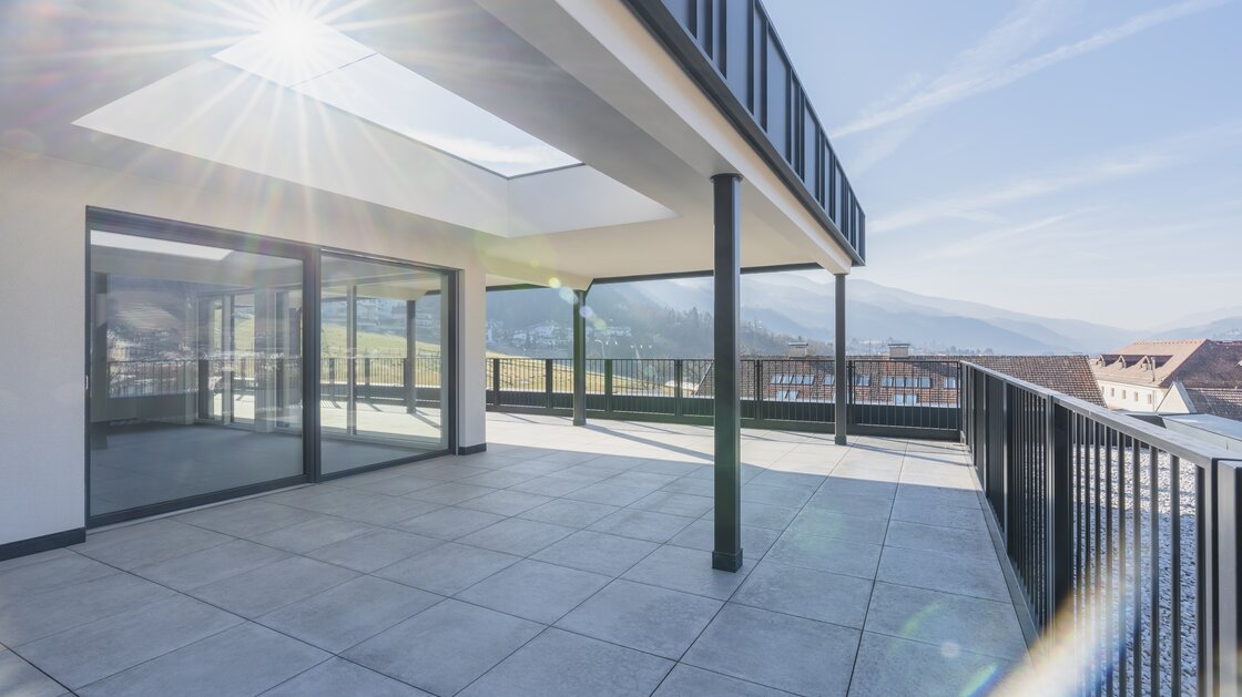 New penthouse apartment with large terrace on the top floor