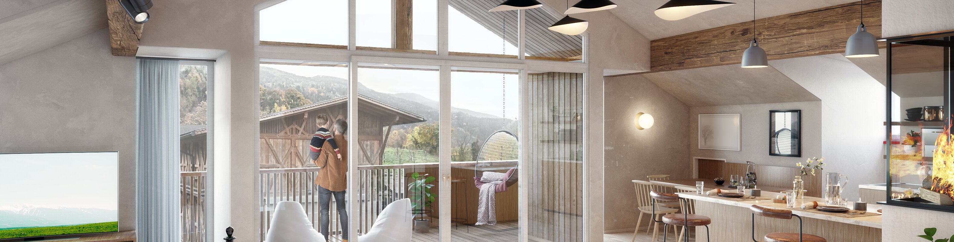 A4: Neue Penthousewohnung mit freiem Blick