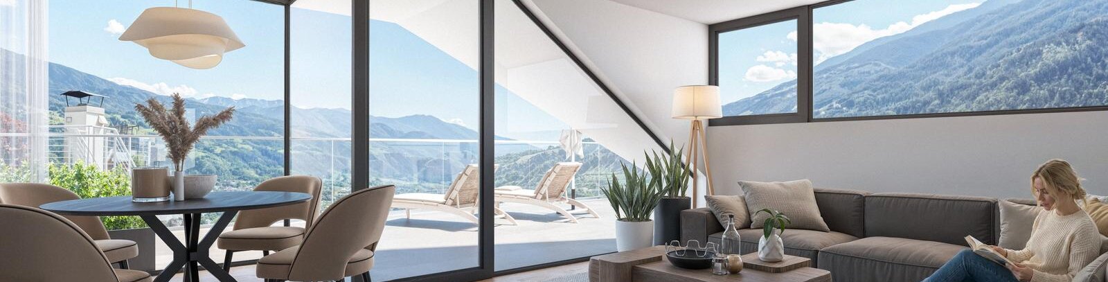 W4: New four-room penthouse on the top floor with large terrace