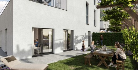 W2: Neue Dreizimmerwohnung mit Terrasse und großem Privatgarten
