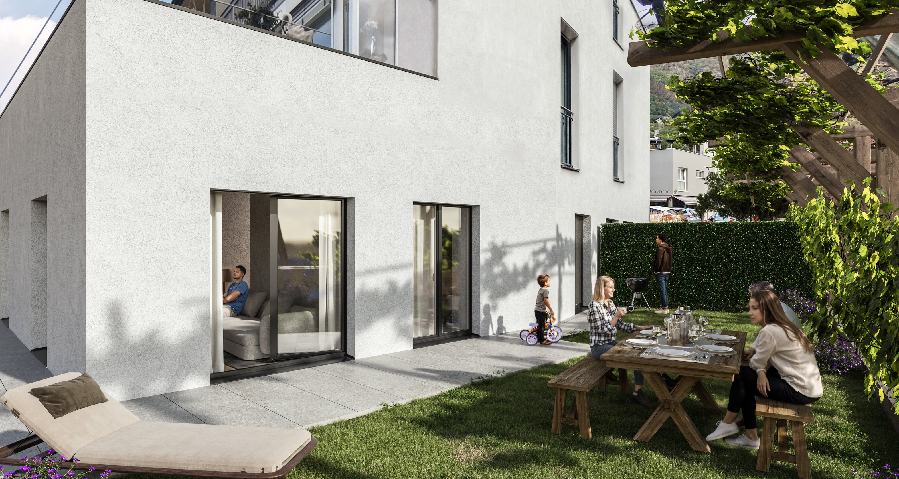 W1: Nuovo, ampio bilocale con terrazza e giardino privato