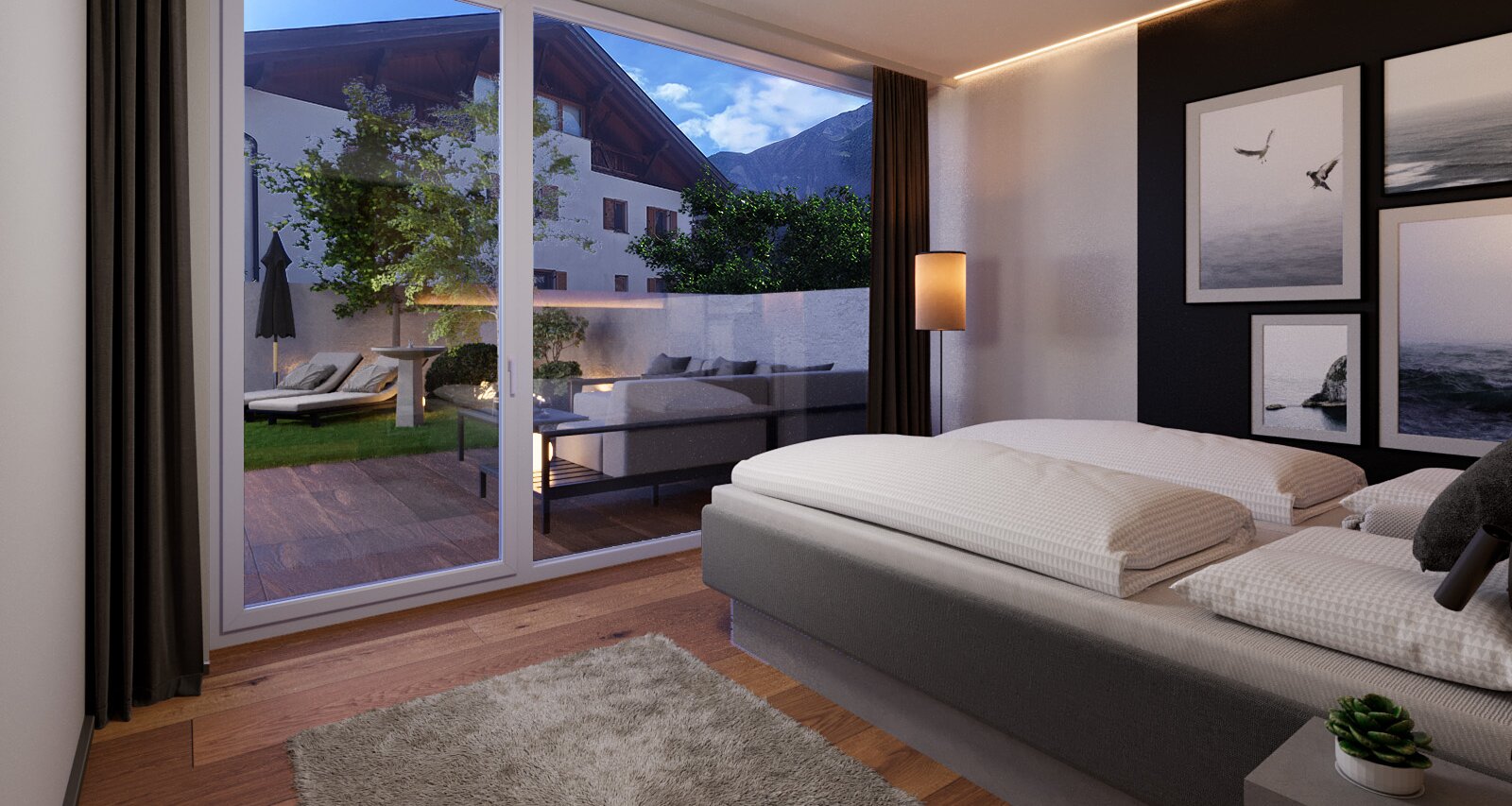 W2: Neue, große Vierzimmerwohnung mit Terrasse und Privatgarten