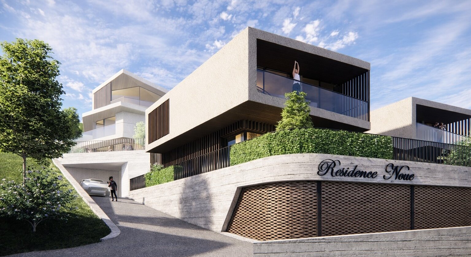 Villa 04: Exklusive Neubauvilla mit Panoramablick im Ortszentrum