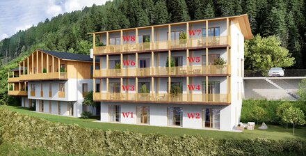 W4: Neue, kleine Vierzimmerwohnung mit Terrasse 