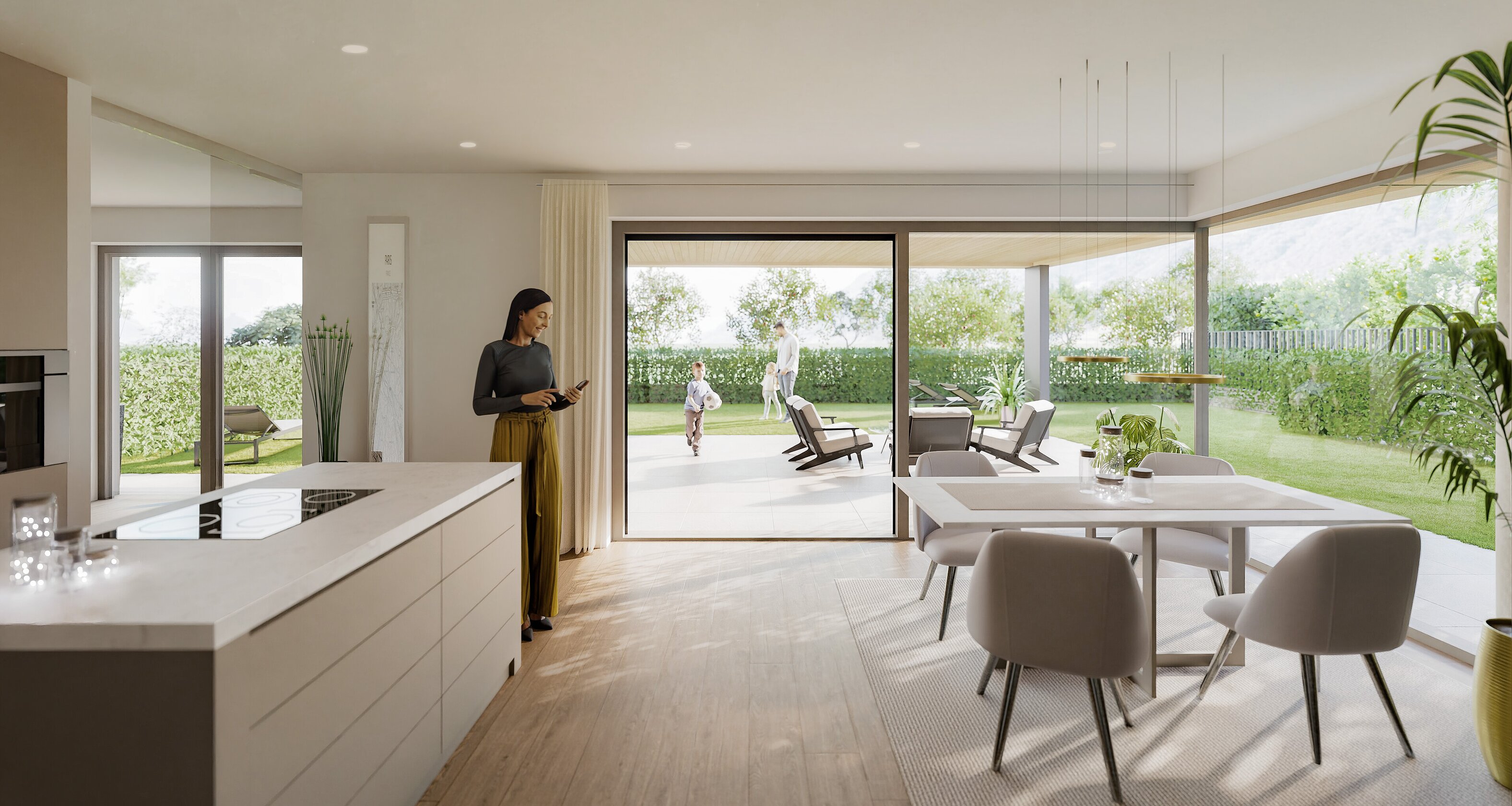 Neue, exklusive Gartenwohnung mit Terrasse und großem Privatgarten