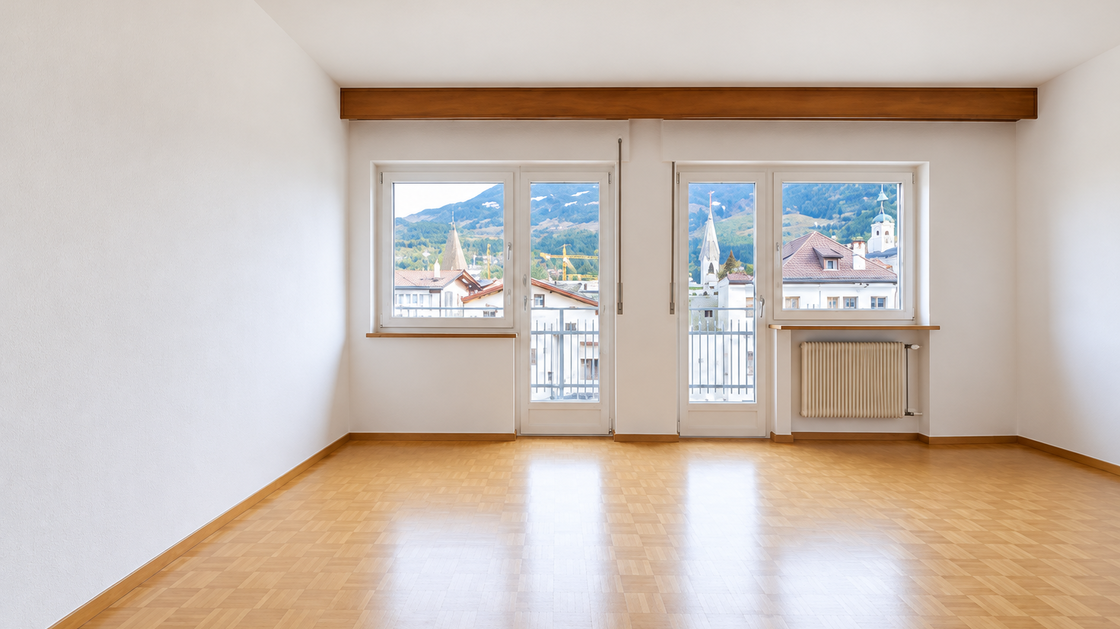 Ampio trilocale con due balconi e vista sulla Plose