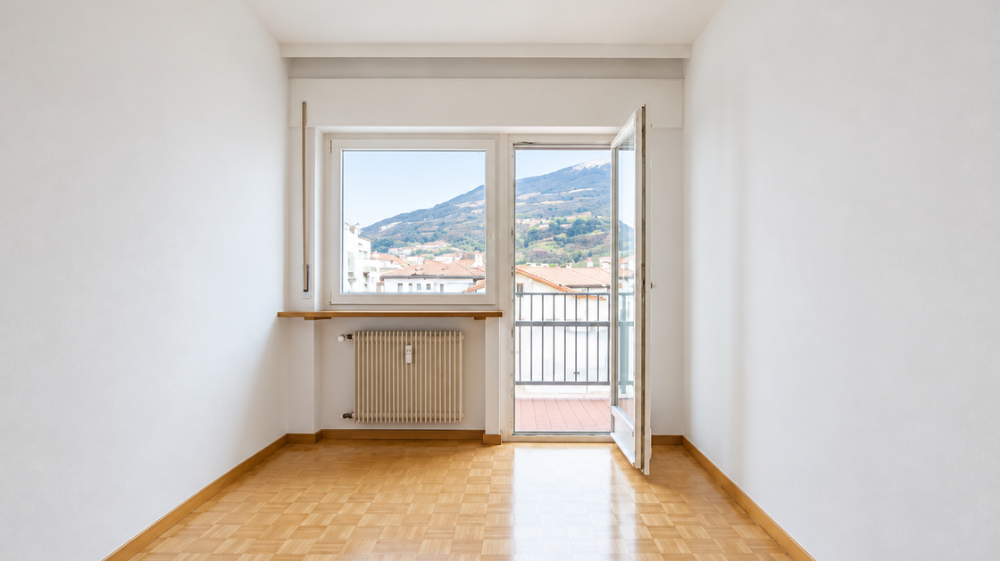 Ampio trilocale con due balconi e vista sulla Plose
