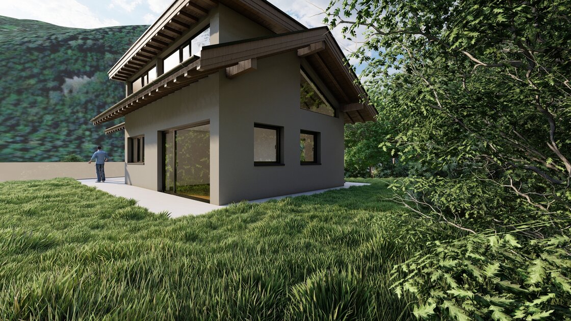 Casa ex ferroviaria con giardino privato